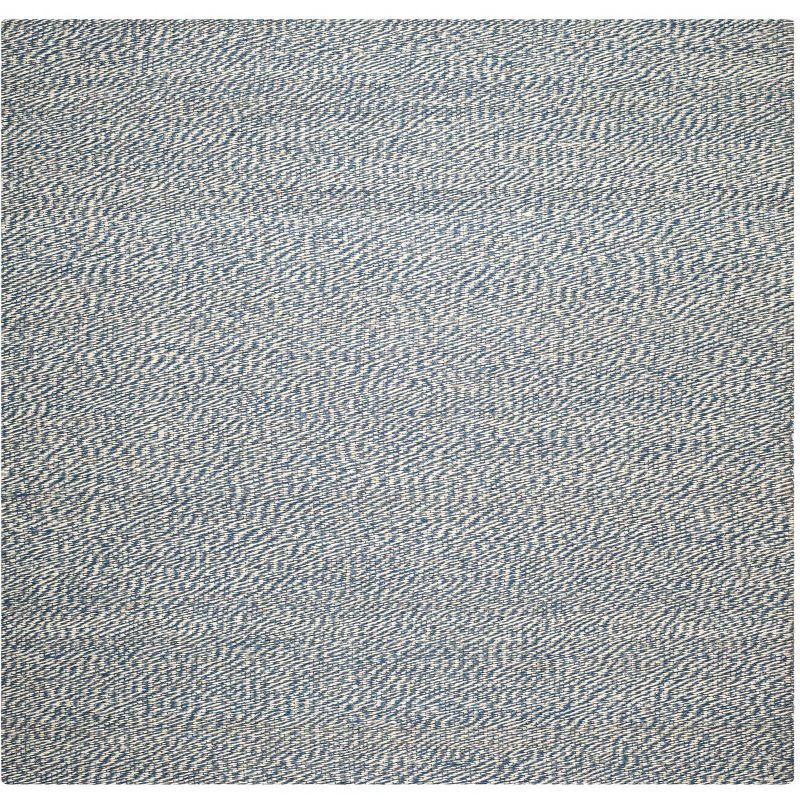 Blue Ivory Tufted Handmade Square Area Rug