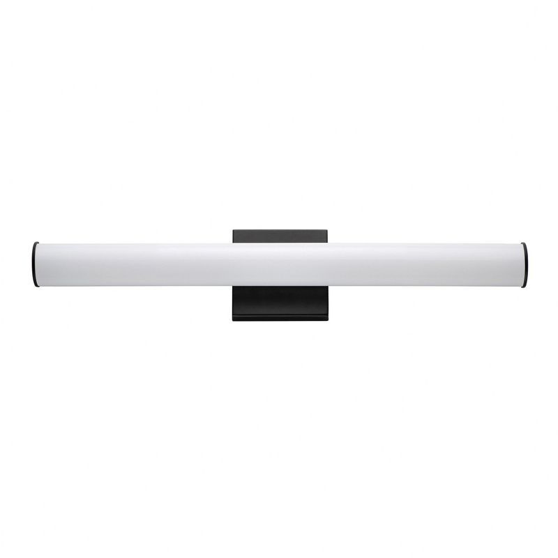 Black Aluminum LED Bath Vanity Light with Polycarbonate Shade