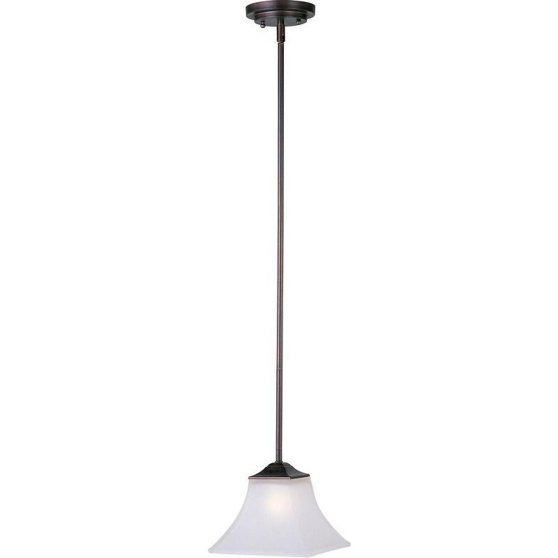 Aurora Oil Rubbed Bronze Mini Pendant with Frosted Glass Shade
