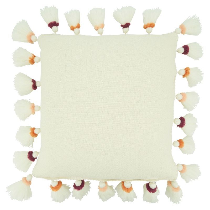 Soft Cotton Tassel Design Euro Pillow Cover