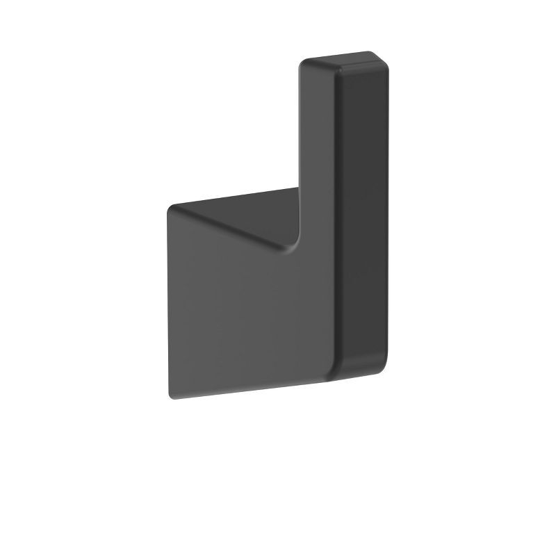 Matte Black Single Prong Geometric Robe Hook