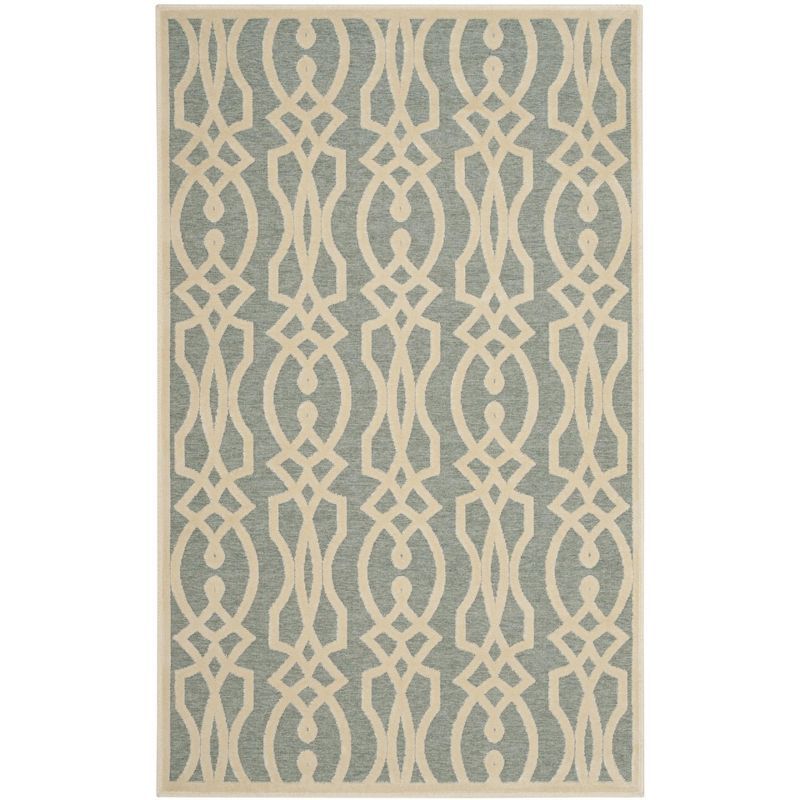 Handmade Rainwater Geometric Tufted Wool-Viscose Rug, 48" x 32"