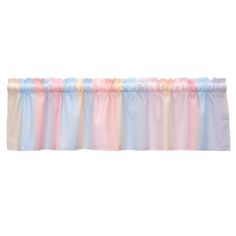 Pastel Striped Microfiber Nursery Window Valance