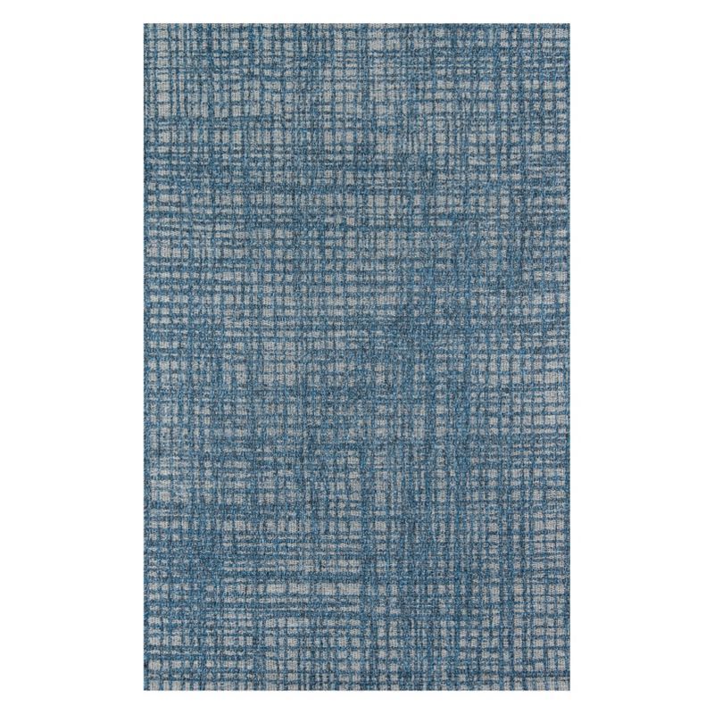 Como Lowry Easy-Care Blue Geometric Synthetic Rug - 2' x 3'