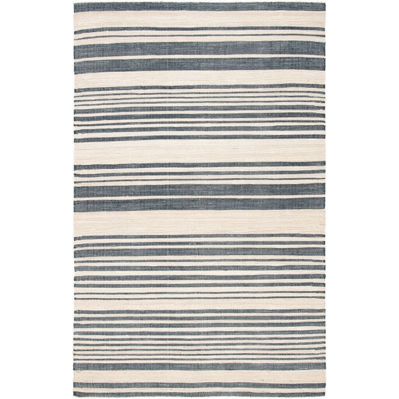 Bohemian Ivory Wool-Cotton Blend 8' x 10' Handwoven Rug