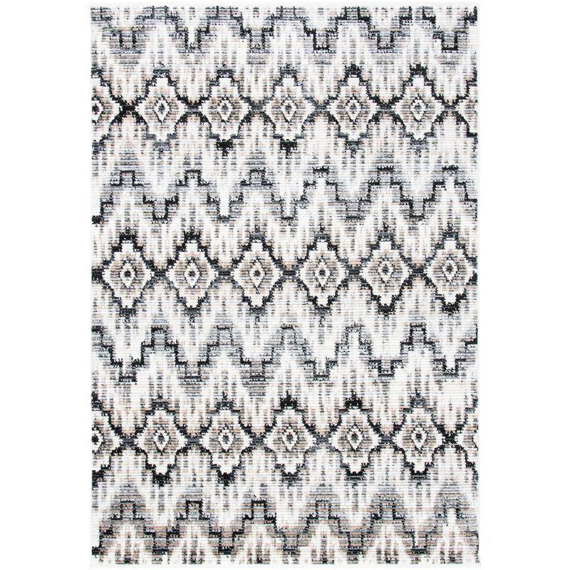 Gray Hand-knotted Synthetic Reversible Area Rug 4'5" x 6'1"