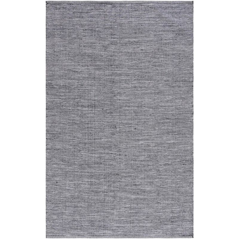 Montauk Black and Ivory Handwoven Cotton Area Rug