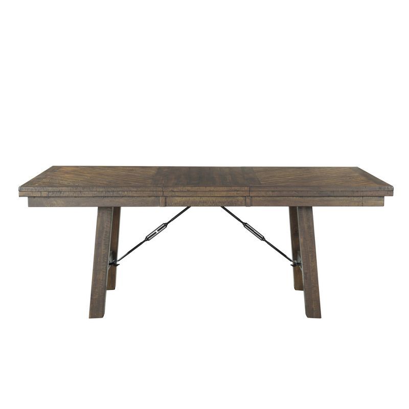 Smokey Walnut 6-Piece Dining Set with Upholstered Chairs & Bench