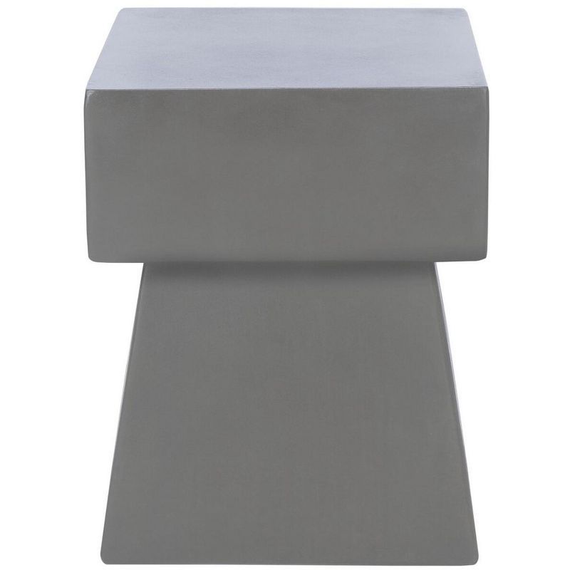 Zen Mushroom Dark Grey Concrete Square Accent Table