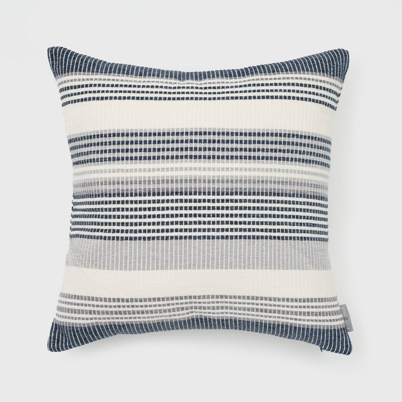 Freja Woven Stripes 18" x 18" Box Throw Pillow