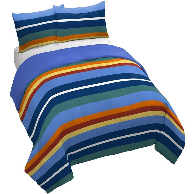 Full/Queen Vintage Stripe Organic Cotton Kids Duvet Cover Set