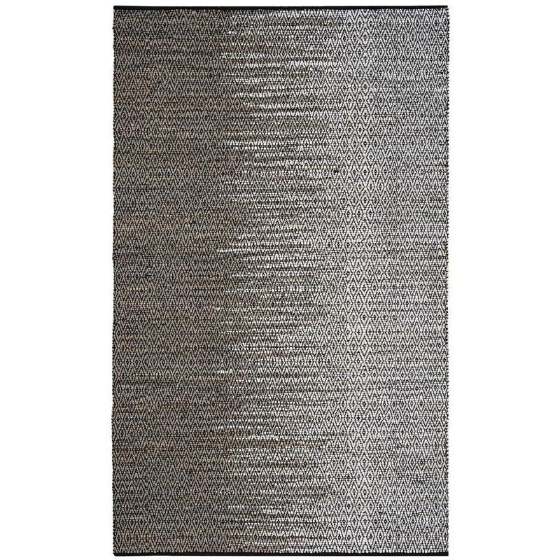 Modern Vintage 4' x 6' Handmade Gray Cowhide Area Rug