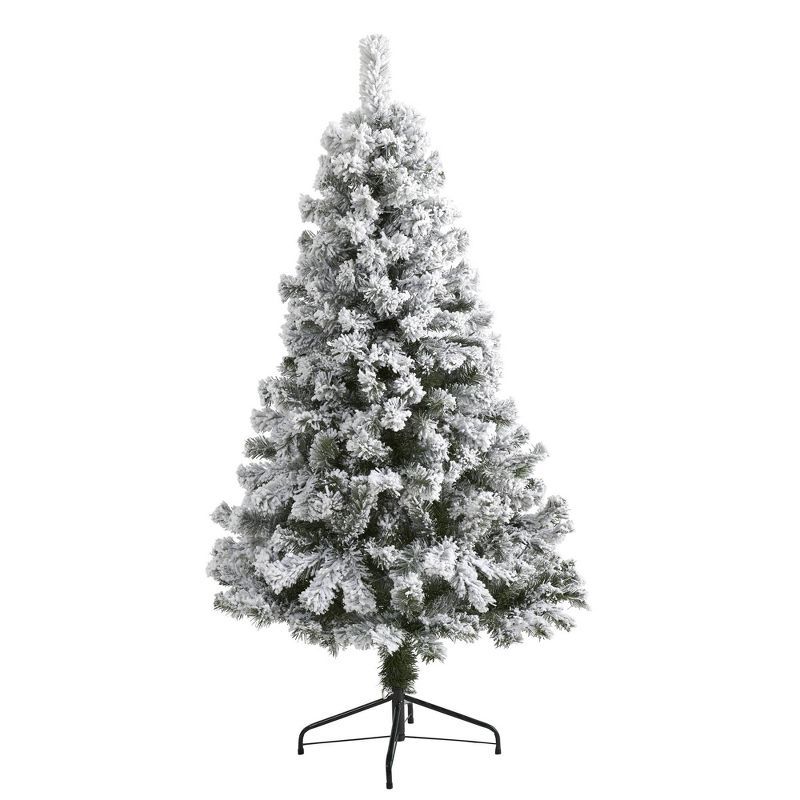 5' Flocked Fir Artificial Christmas Tree with Stand