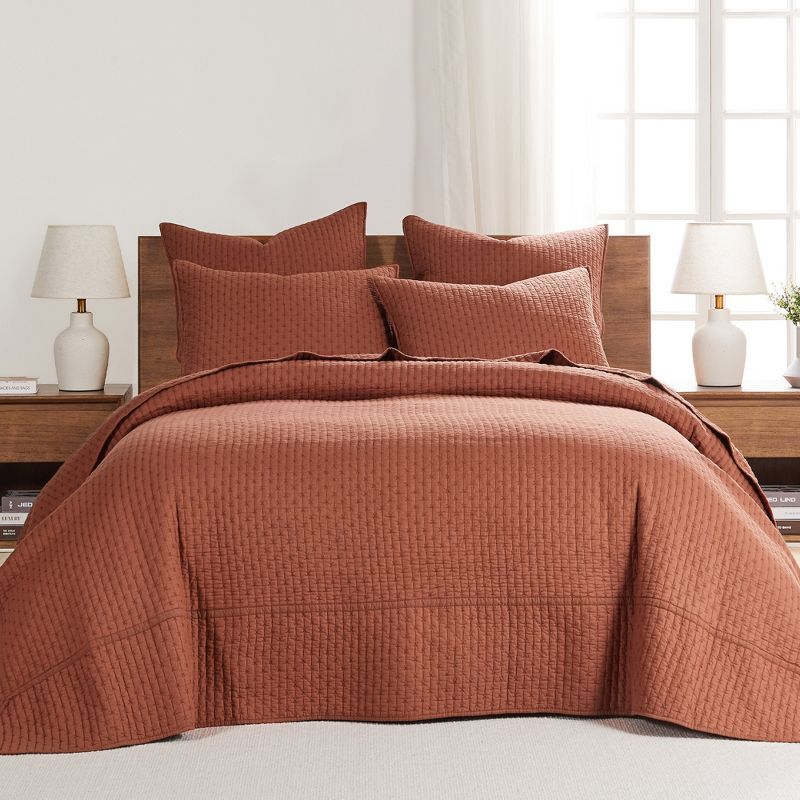 Adobe Cotton Reversible Full Bedspread Set