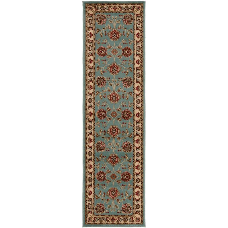 Lyndhurst Blue and Ivory Traditional Runner Rug