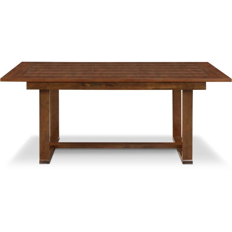 Wesley Dark Brown Extendable Wood Dining Table