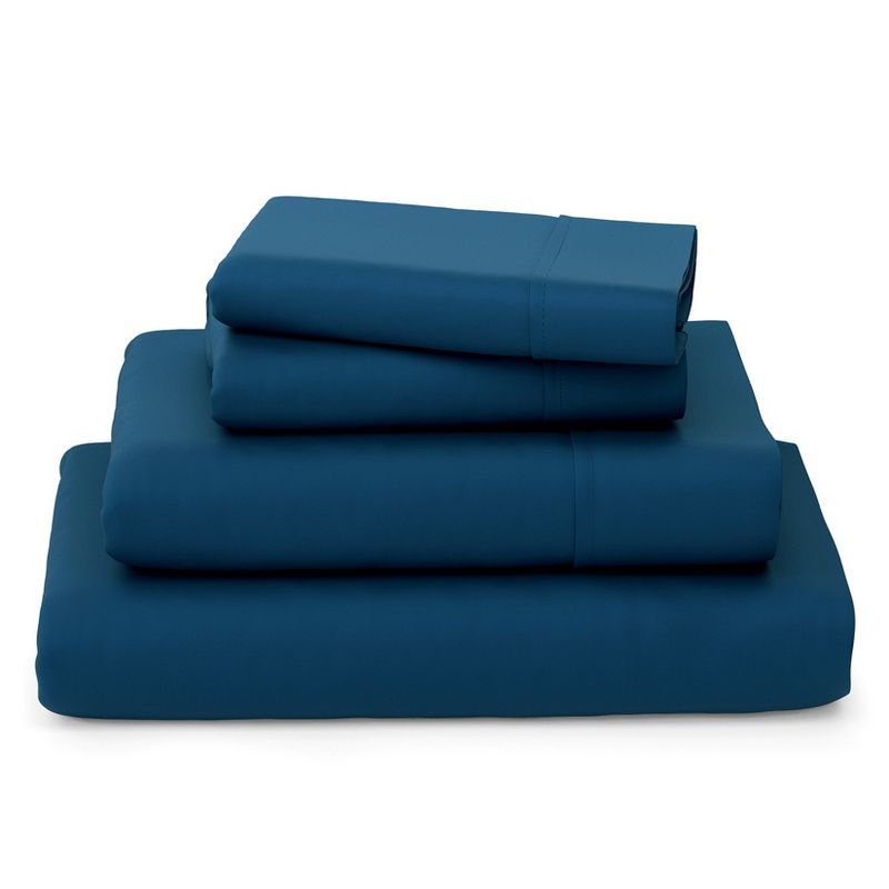 Royal Blue Full Size Organic Bamboo Cotton Bed Sheet Set