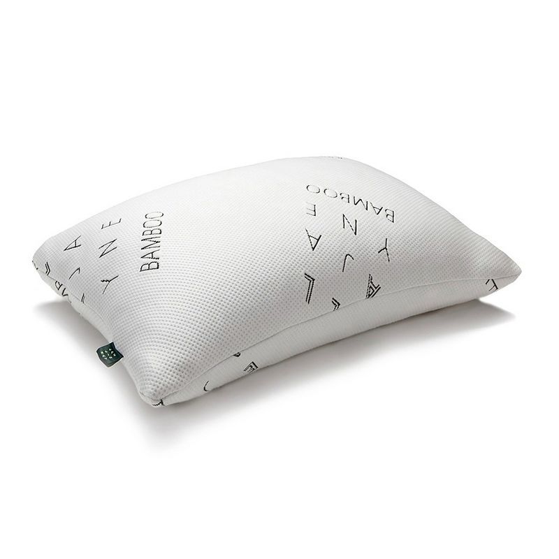 Standard/Queen White Bamboo Memory Foam Pillow with Adjustable Density