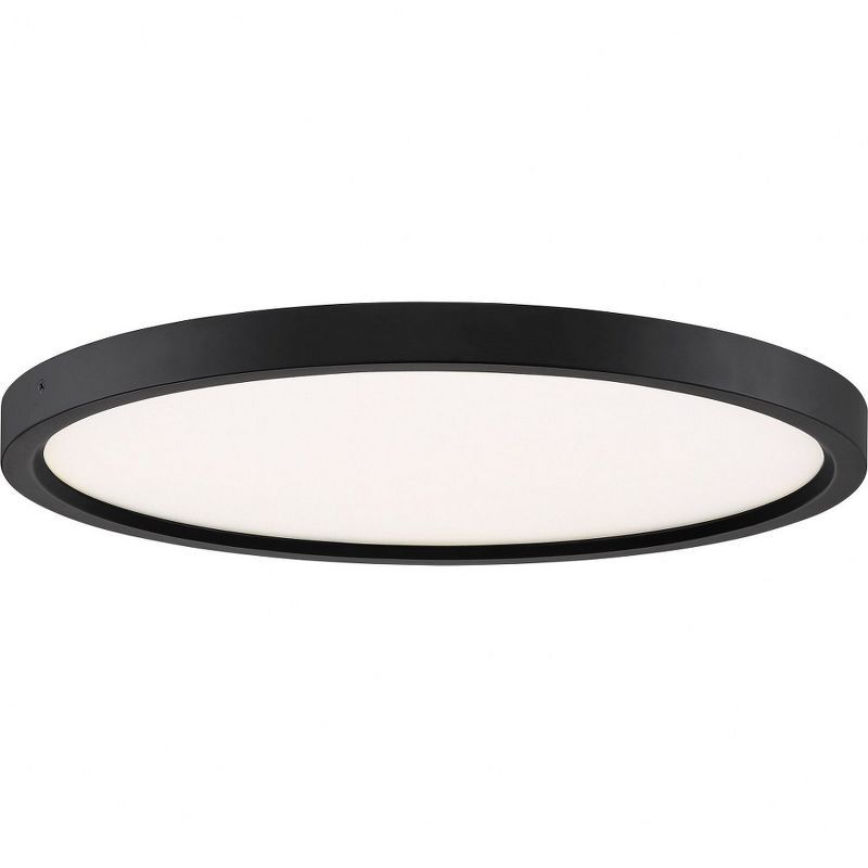 Elegant 15" Bronze & Nickel LED Flush Mount for Indoor/Outdoor