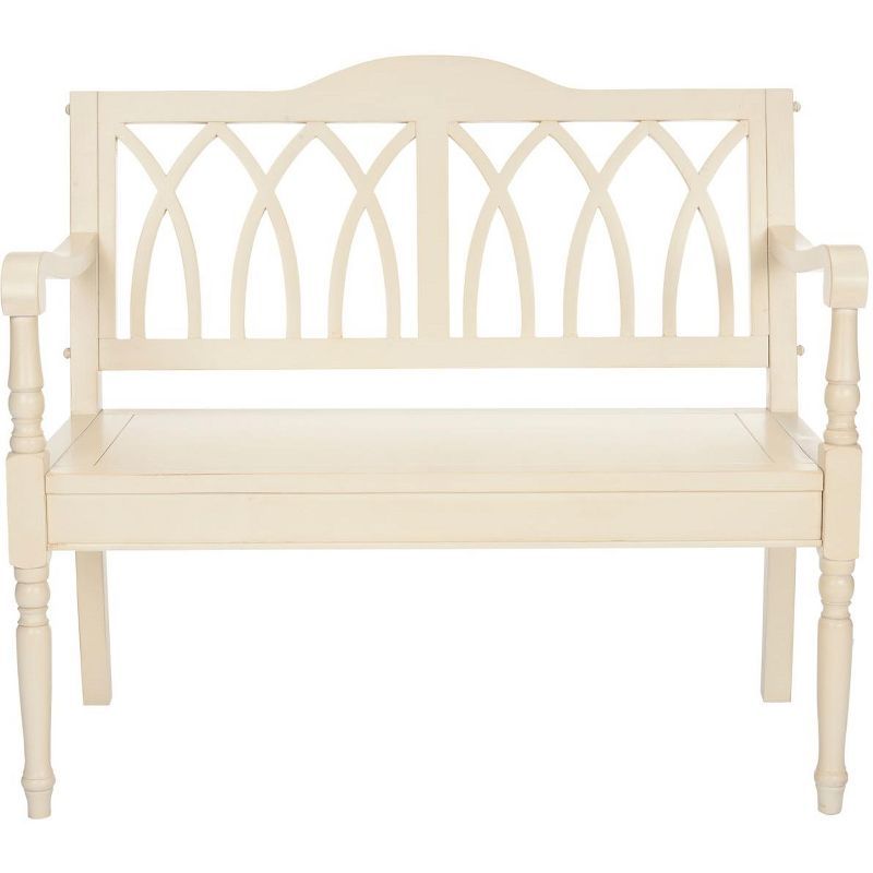 Transitional Gothic-Inspired White Pine Bench - 40"