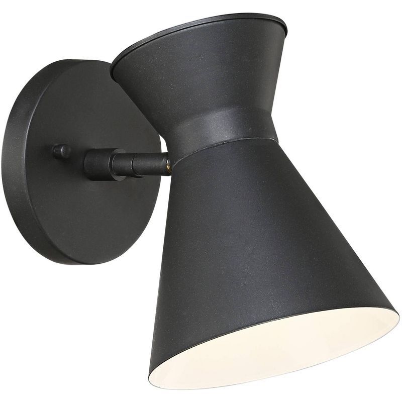 Vance 9" Black Steel LED Outdoor Wall Light