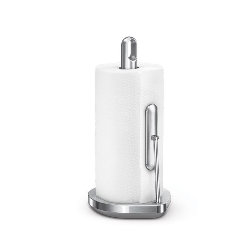 Brushed Stainless Steel Tension Arm Paper Towel Holder