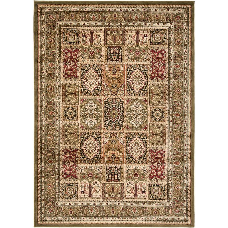 Lyndhurst Multi Green Synthetic Traditional Area Rug