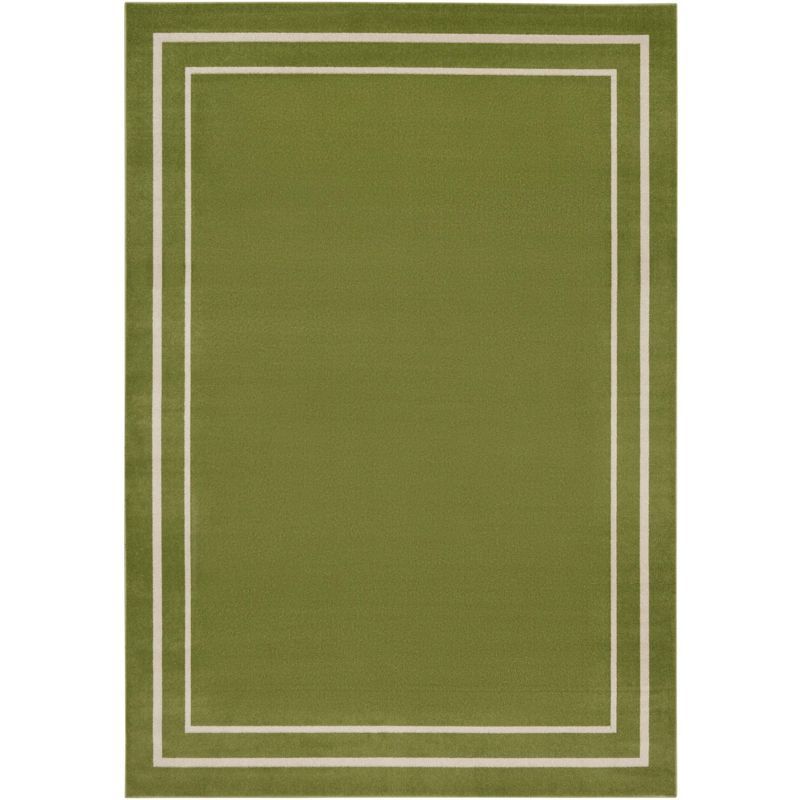 Green Ivory Reversible Synthetic 8x10 Area Rug