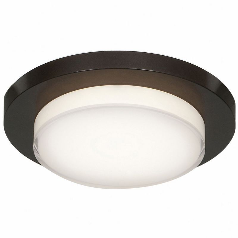 Bronze and White 7.5" LED Flush Mount Ceiling Light