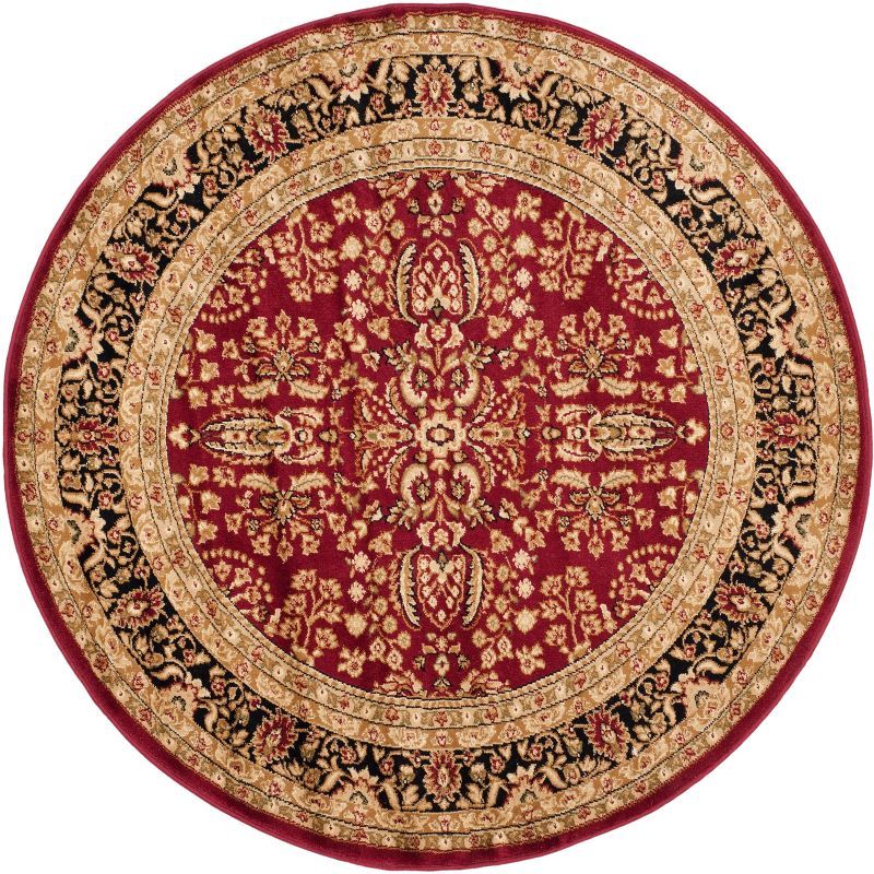 Safavieh Lyndhurst Red and Black Round Synthetic Area Rug