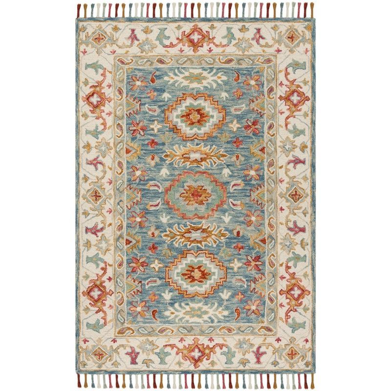 Aspen 10' x 14' Blue Hand-Tufted Wool Area Rug