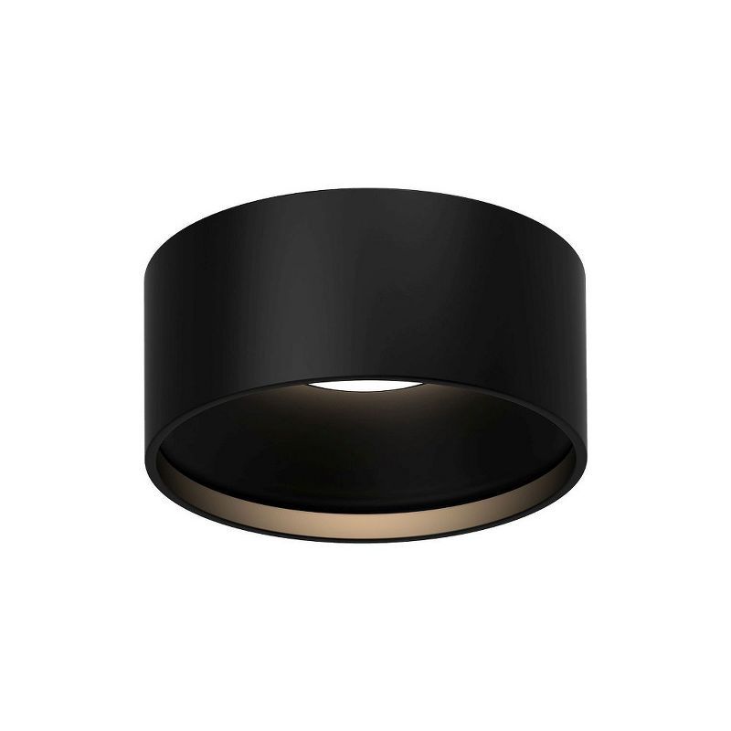 Lucci Modern Black Aluminum 4.75" LED Flush Mount Light