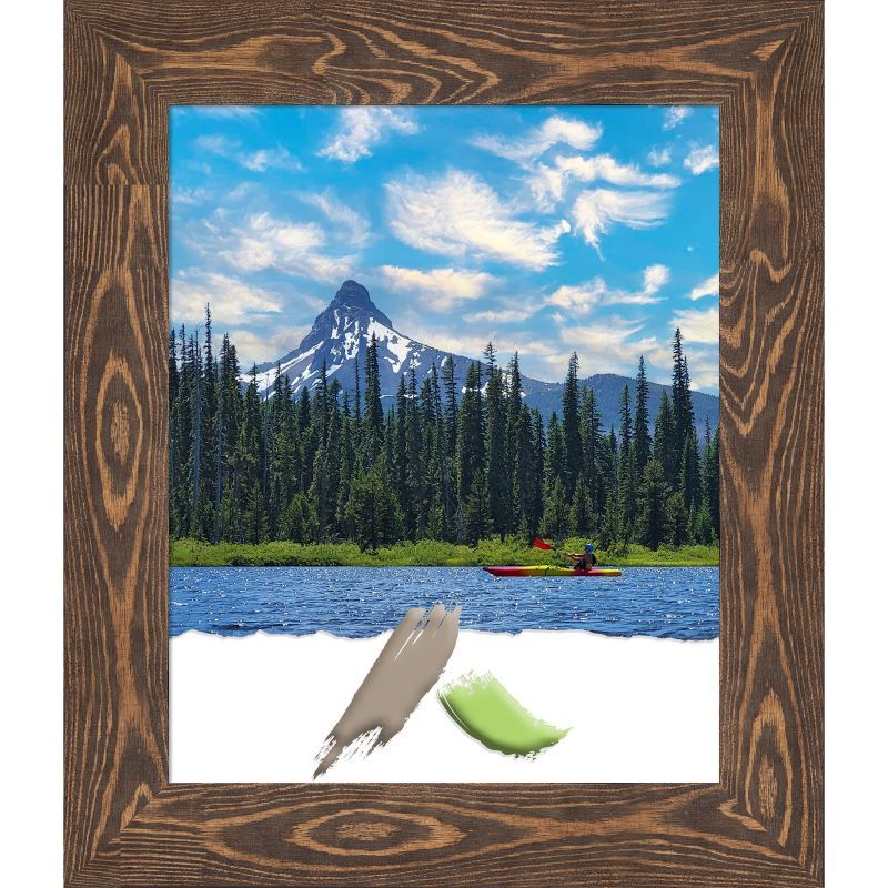 Bridge Brown Distressed Wood Rectangular Picture Frame