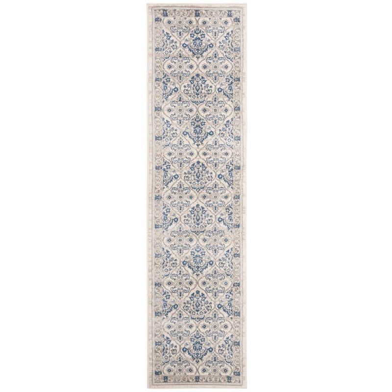 Elysian Gray Synthetic 24" Hand-Knotted Easy Care Rug