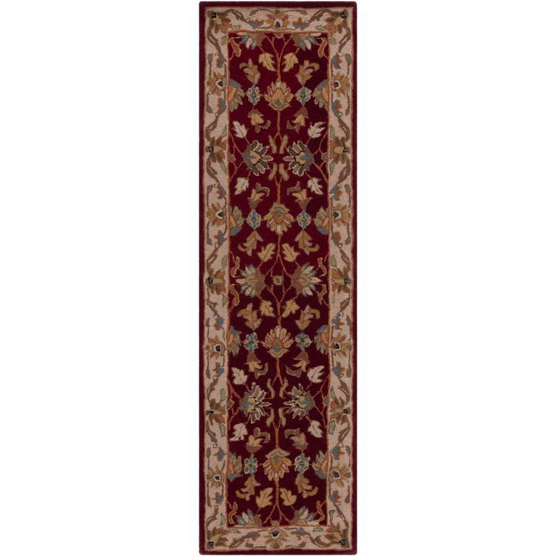 Heritage Red and Ivory Hand-Tufted Wool Runner Rug