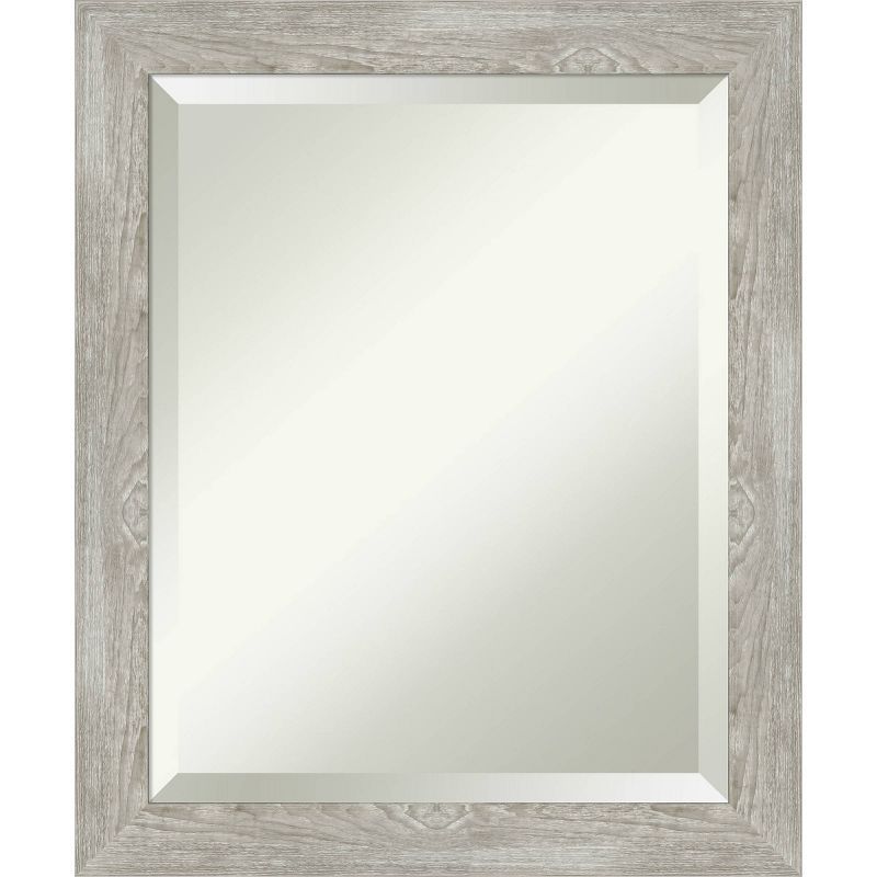 24" x 20" Graywash Beveled Wall Mirror with Polystyrene Frame