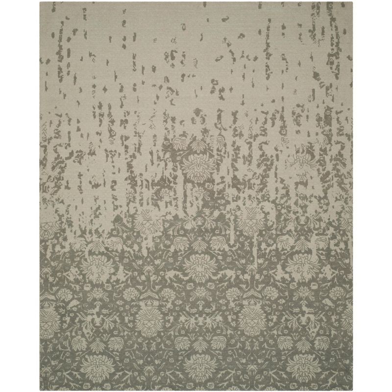 Gray and Sage Hand-Tufted Wool 8' x 10' Area Rug