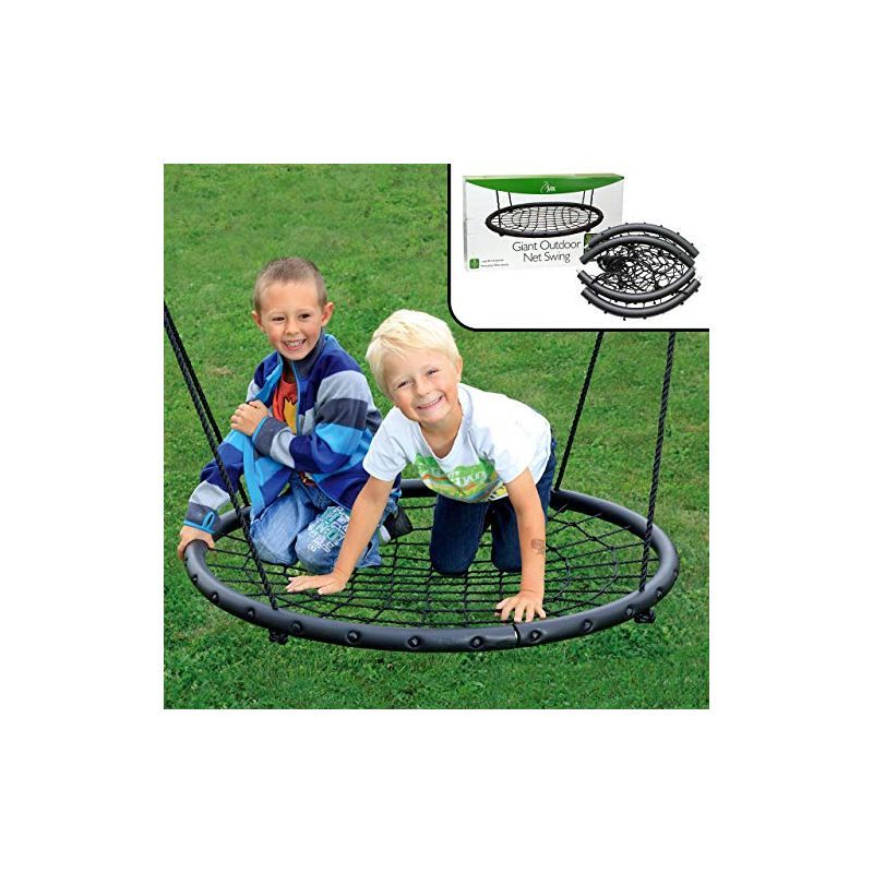 Giant 40" Black Steel Frame Outdoor Net Swing