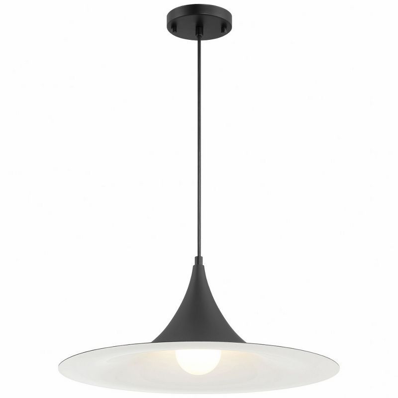 Costa Matte Black and White LED Pendant Light