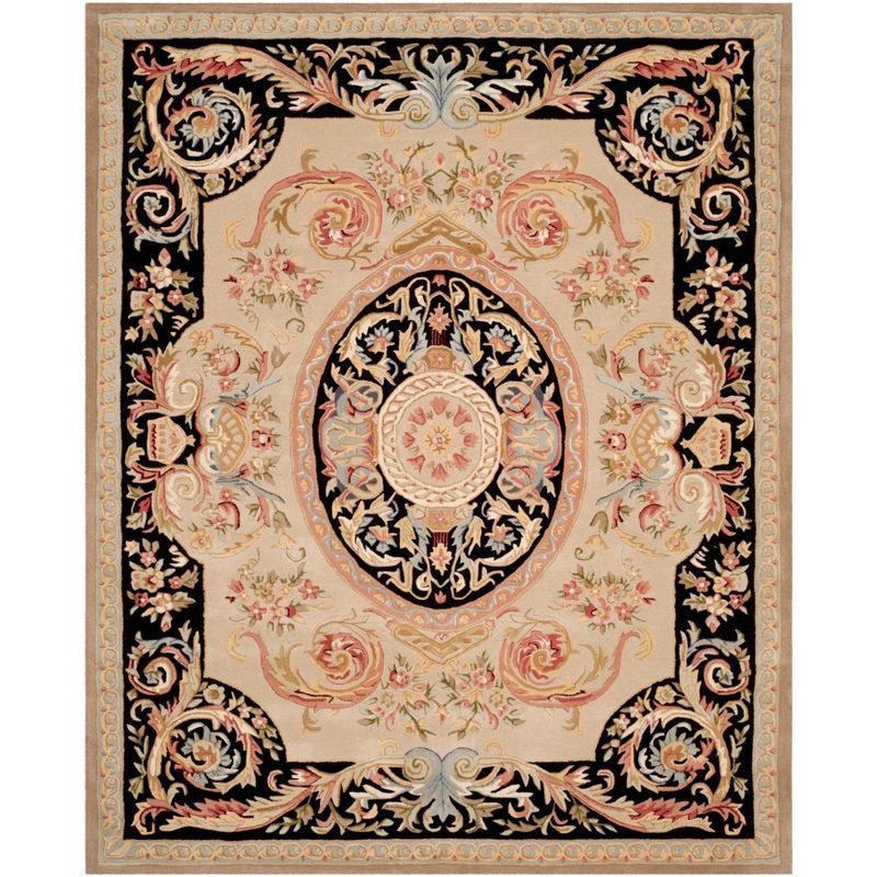 Hand-Tufted Ivory and Gold Wool 8' x 10' Area Rug