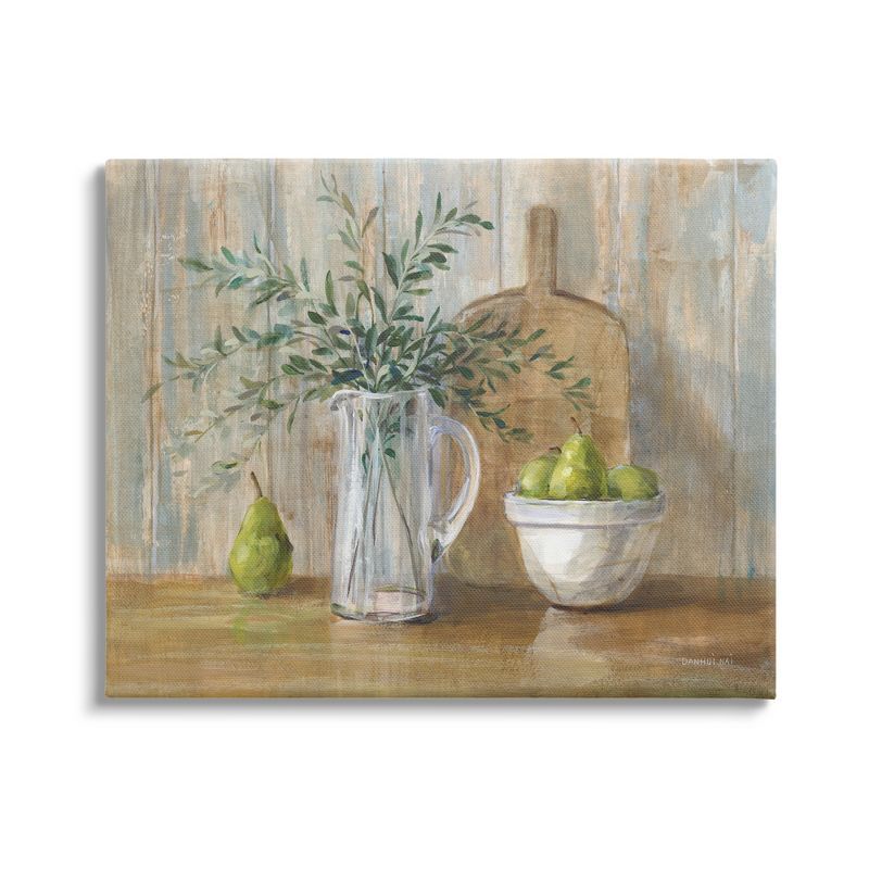 Rustic Still Life Pears Canvas Wall Art, 30 x 40