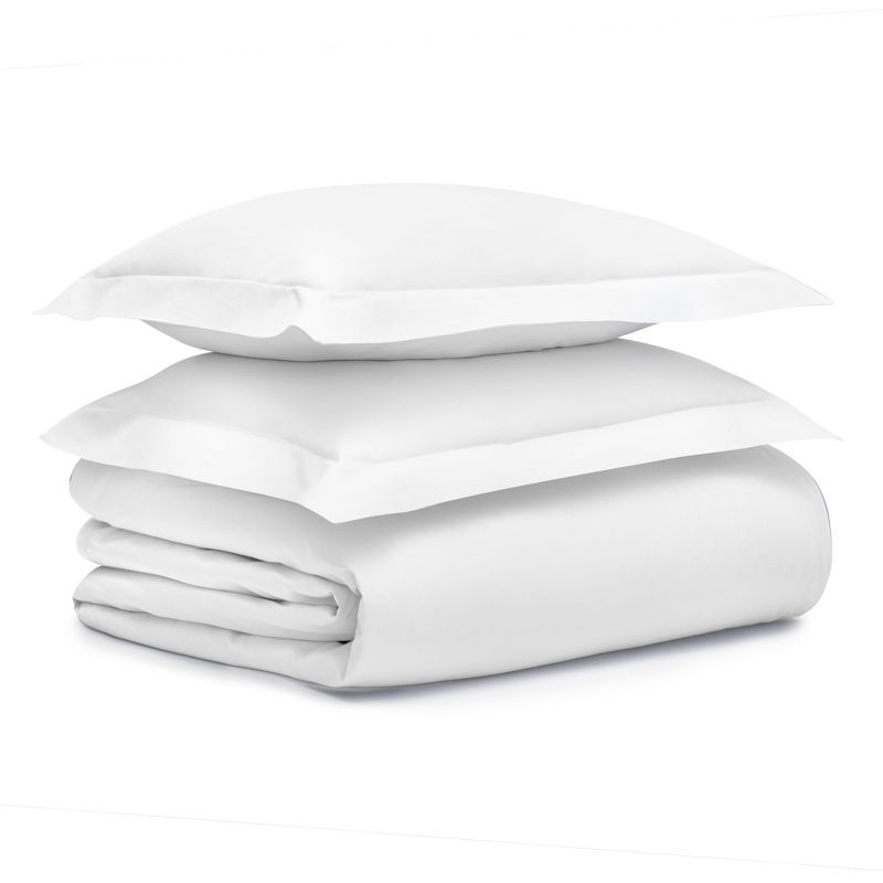 White Organic Full Sateen Duvet Set