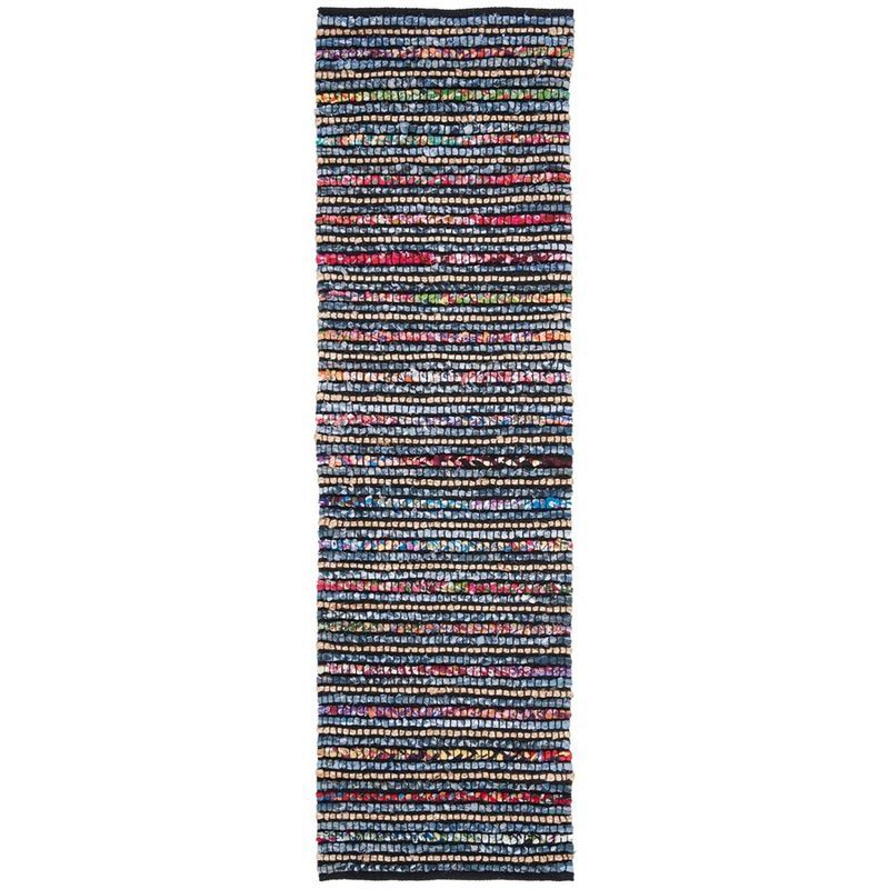 Handmade Flat Woven Multicolor Cotton Runner Rug 2'3" x 8'