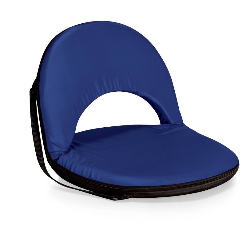 Navy Blue Oniva Portable Reclining Stadium Seat with High-Density Foam