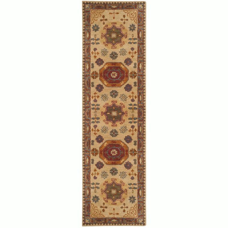 Elegant Heritage Hand-Tufted Wool Runner Rug in Blue