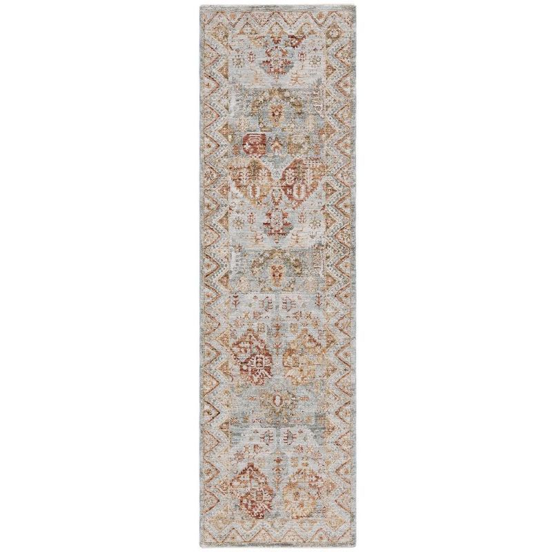 Hamilton Blue and Gold Medallion Wool Runner Rug