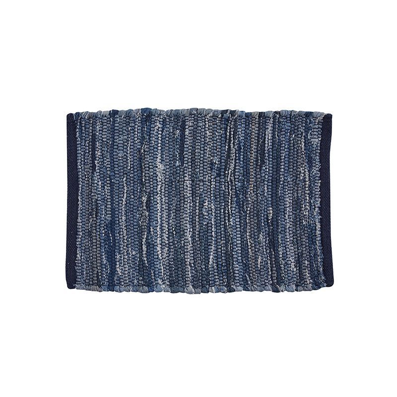 Indigo Blue Handcrafted Cotton Chindi Placemats, Set of 4