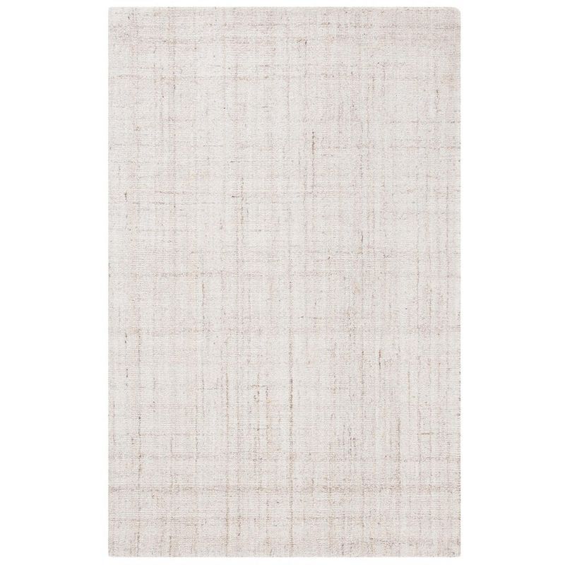 Hand-Tufted Ivory & Beige Abstract Wool Blend 3' x 5' Area Rug
