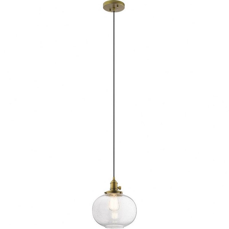 Vintage Globe Mini Pendant in Brushed Nickel with Clear Glass