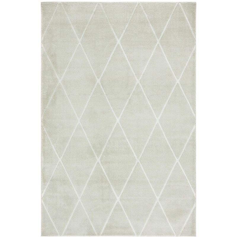 Sage Diamond Pattern Synthetic Rectangular Area Rug, 5'3" x 7'7"